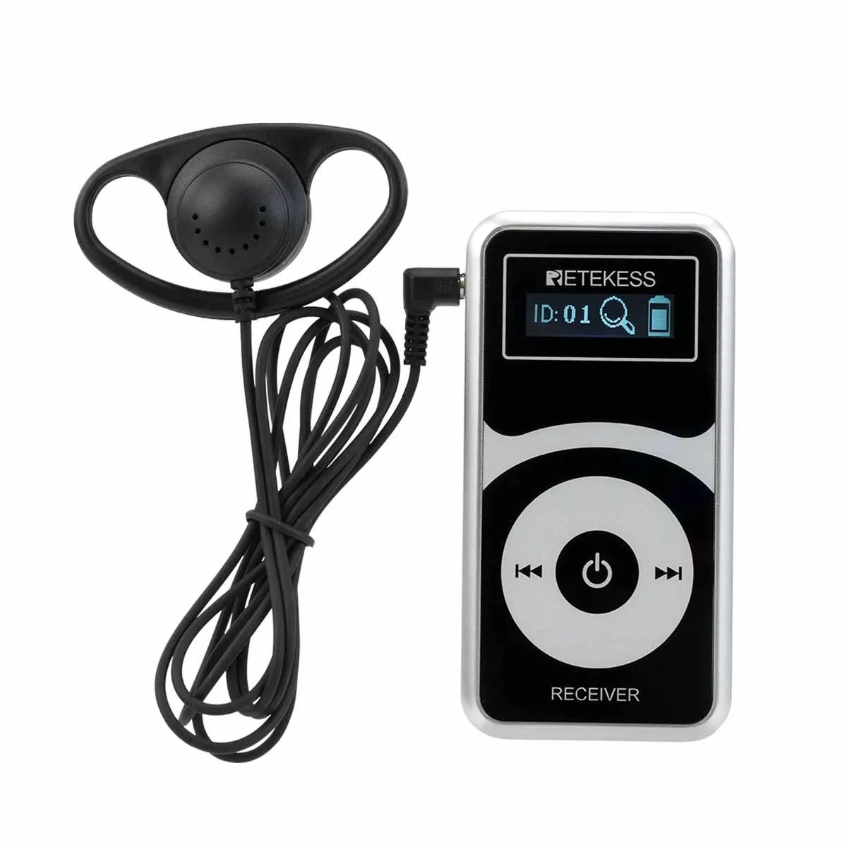 Retekes T131P Ricevitore del Sistema Tourguide, Batteria in Standby Fino a 36 Ore