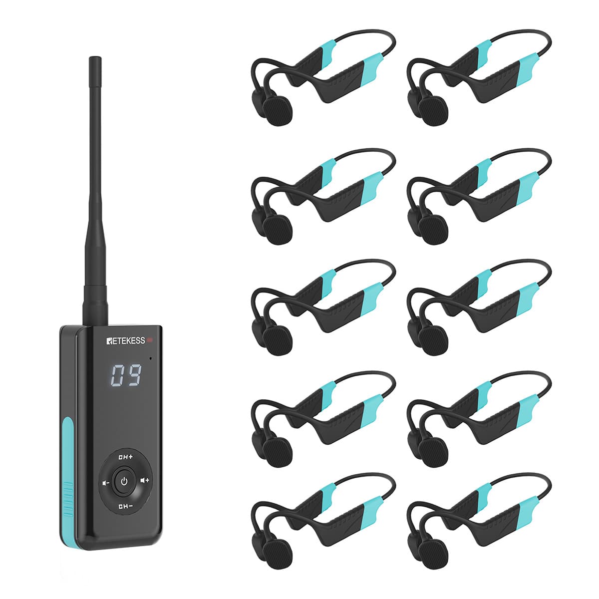 Retekess TT120 Cuffie Conduzione Ossea IP68 Impermeabili per Nuoto, Surf, Corsa