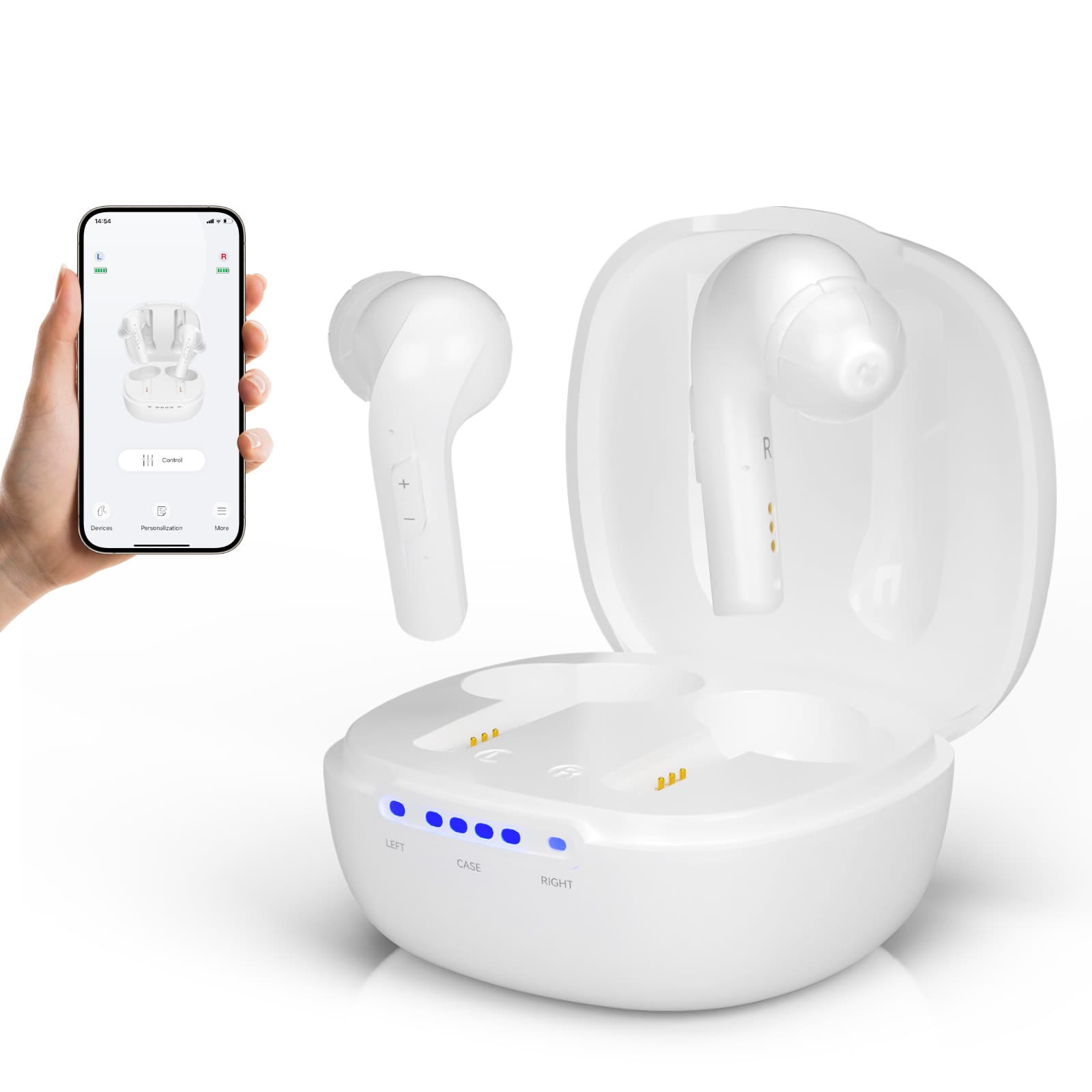 Apparecchio Acustico TWS Bluetooth, Conveniente, Autoadattante e da Banco