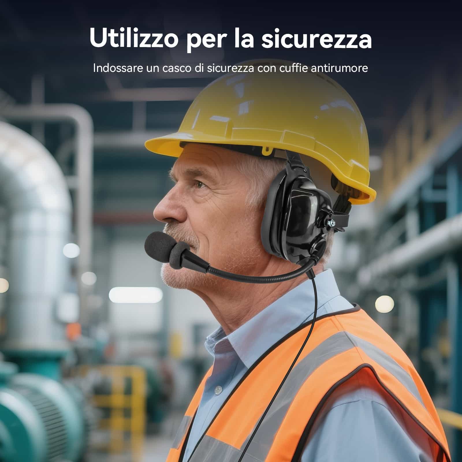 TT034 Cuffie Over-ear con Cancellazione del Rumore di Fabbrica per Sistemi di Guida Turistica Wireless