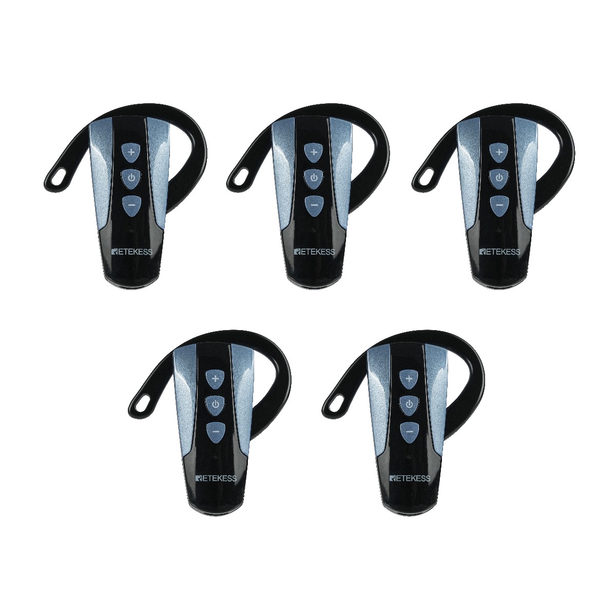 Ricevitore con gancio auricolare per sistema di guida turistica wireless Retekess TT106S