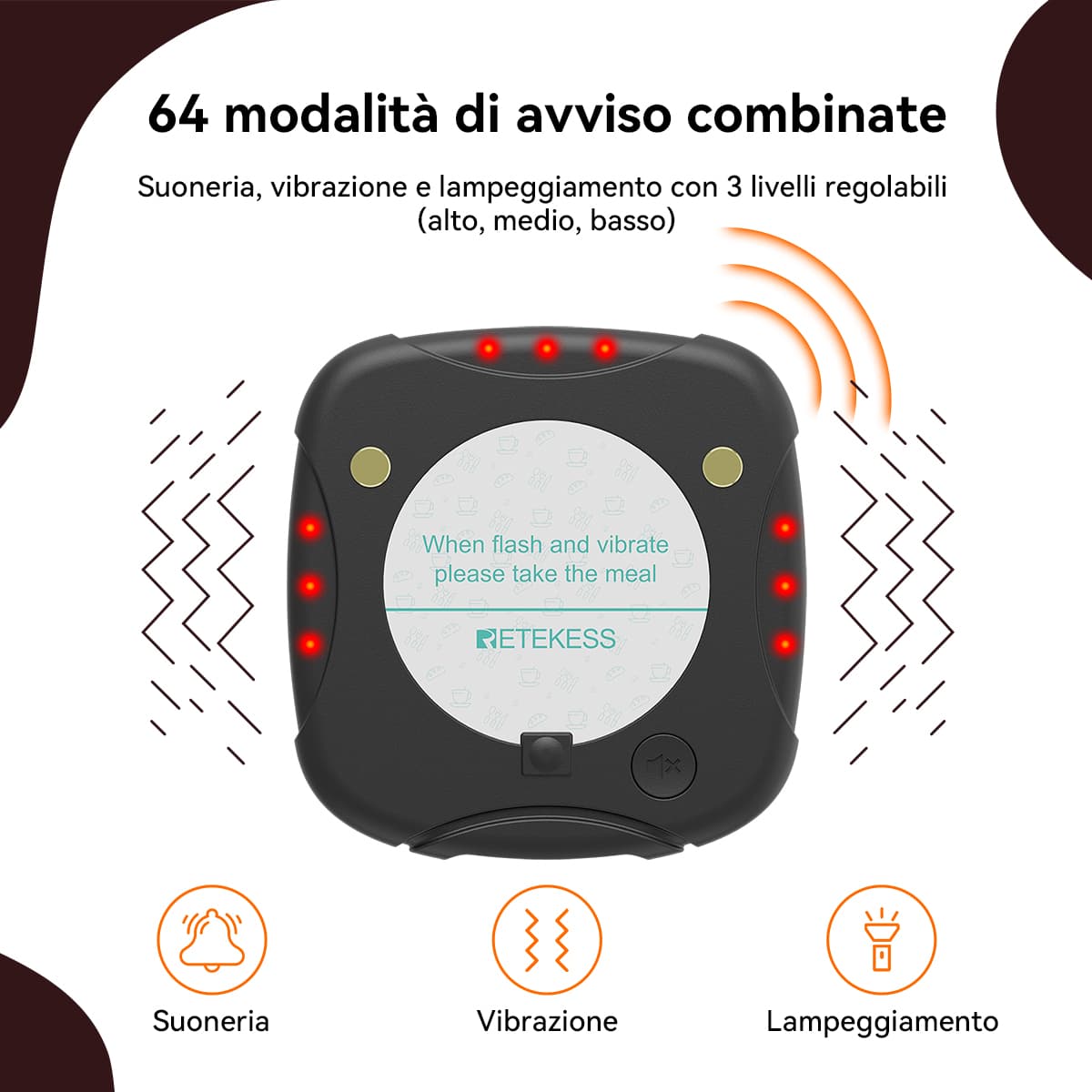 Sistema di Chiamata per Ristoranti Anticaduta Impilabile TD186