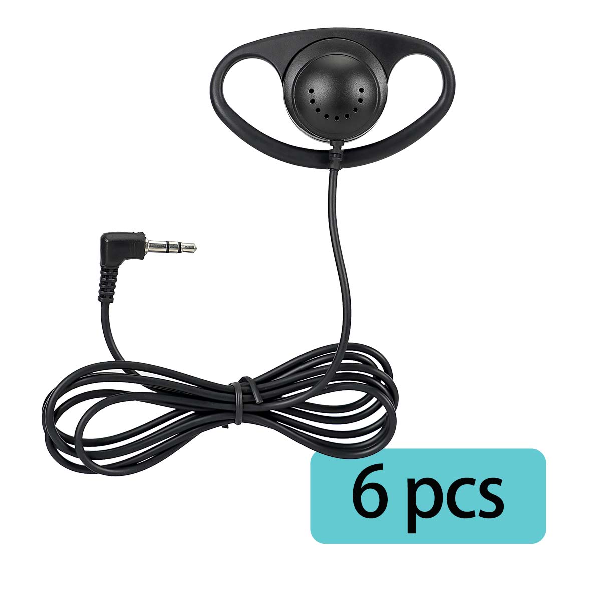 Retekess TT028 Auricolare con gancio auricolare a forma di D da 3,5 mm, per ricevitore del sistema di guida turistica