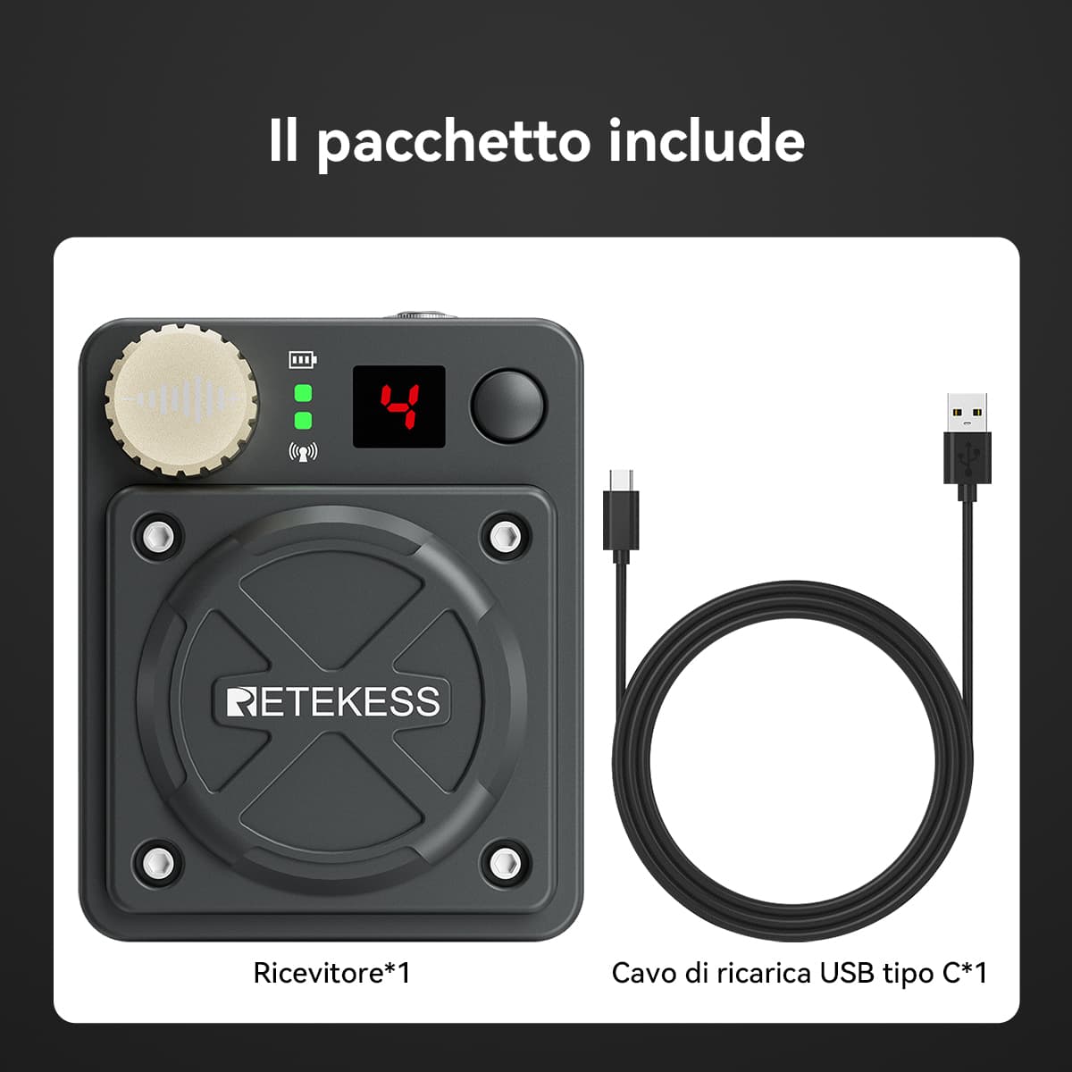 Retekess TA101 Supporta il Sistema di Monitoraggio Wireless In-ear Mono e Stereo