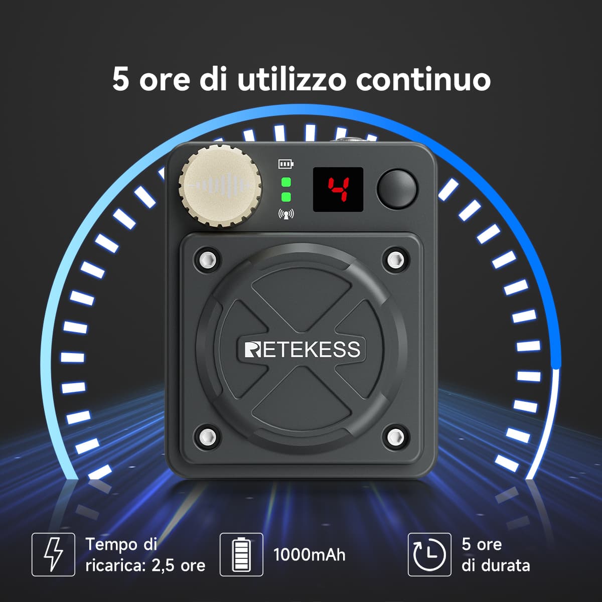 Retekess TA101 Supporta il Sistema di Monitoraggio Wireless In-ear Mono e Stereo
