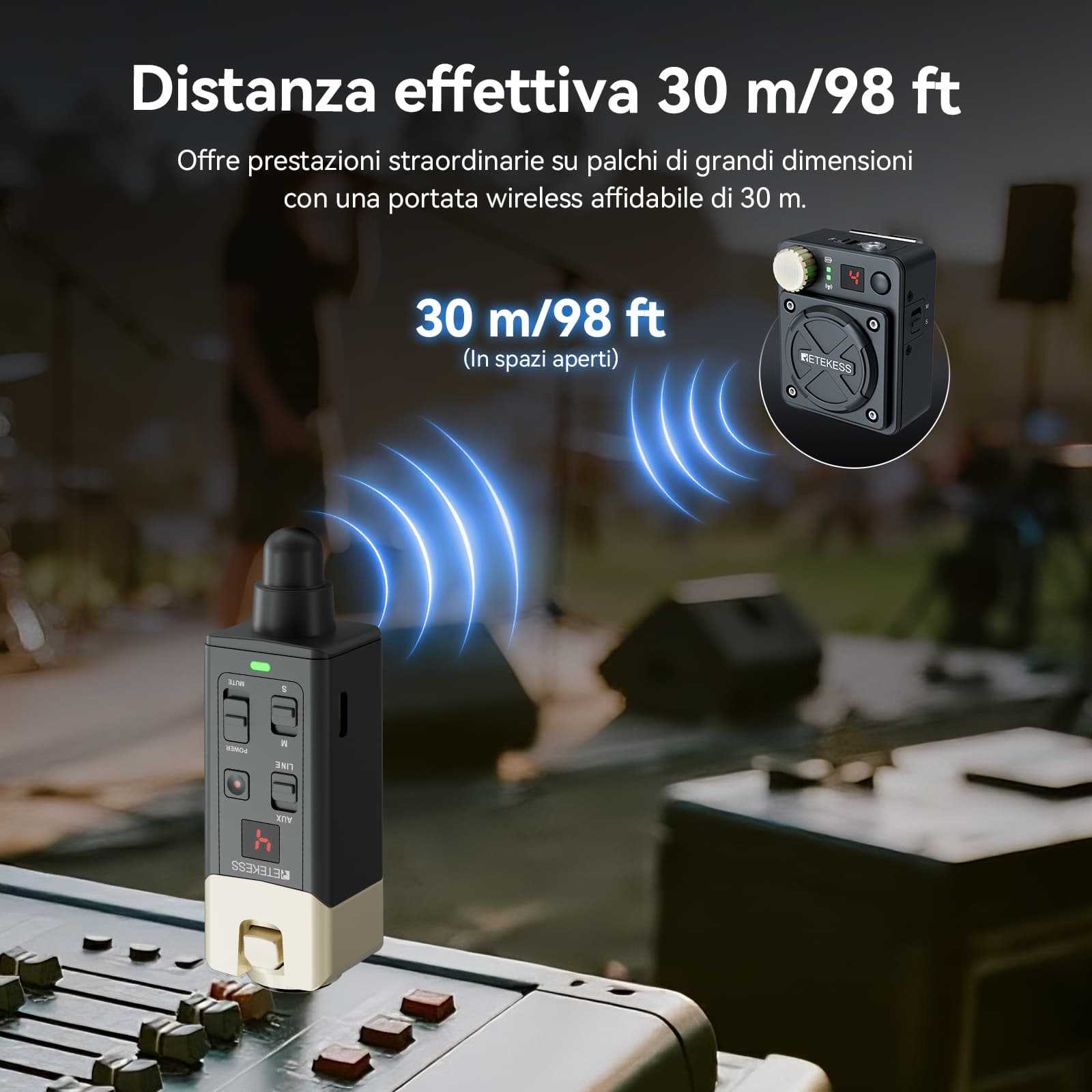 Retekess TA101 Supporta il Sistema di Monitoraggio Wireless In-ear Mono e Stereo