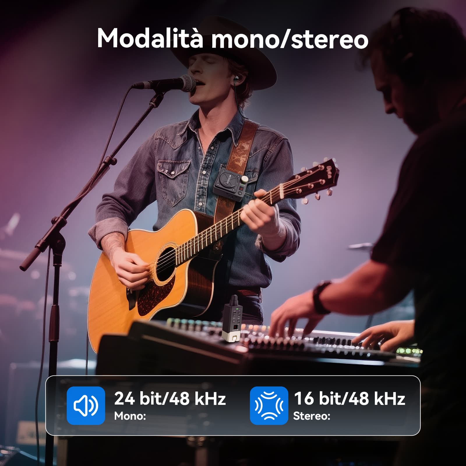 Retekess TA101 Supporta il Sistema di Monitoraggio Wireless In-ear Mono e Stereo