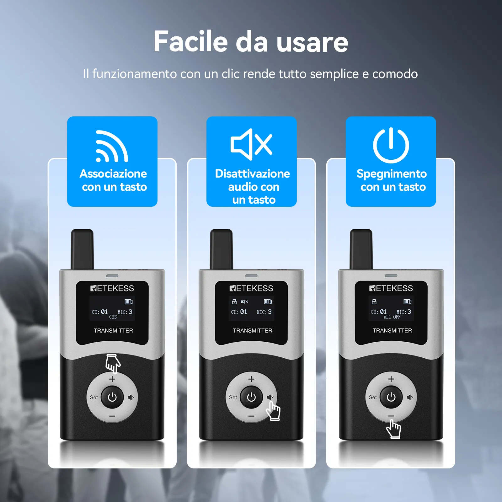 T130U Trasmettitore per Guida Turistica, Trasmissione del Segnale Digitale Wireless, Riduzione del Rumore e Anti-interferenza