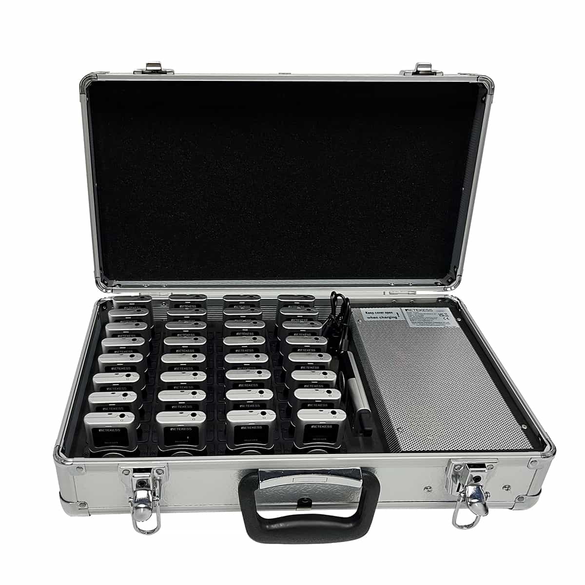 TT033 Custodia di Ricarica a 32 Slot, Compatibile con i Sistemi di Guida Turistica T130U e T131U con Cancellazione del Rumore