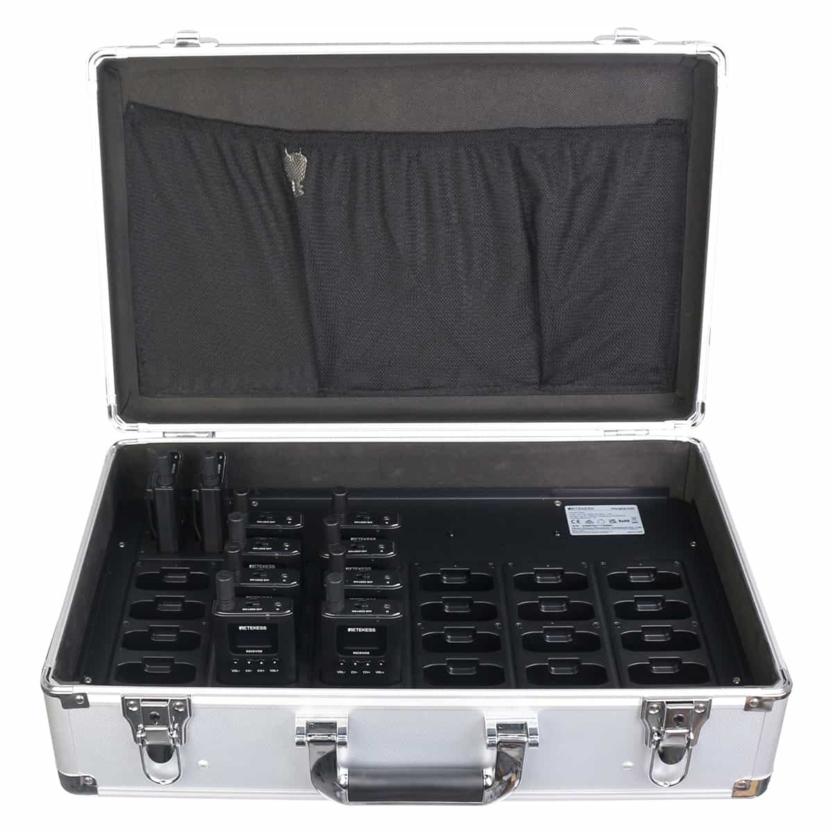 Retekess TT021 Scatola di Ricarica a 32 Slot, Compatibile con i Sistemi di Guida Turistica TT125 e TT129