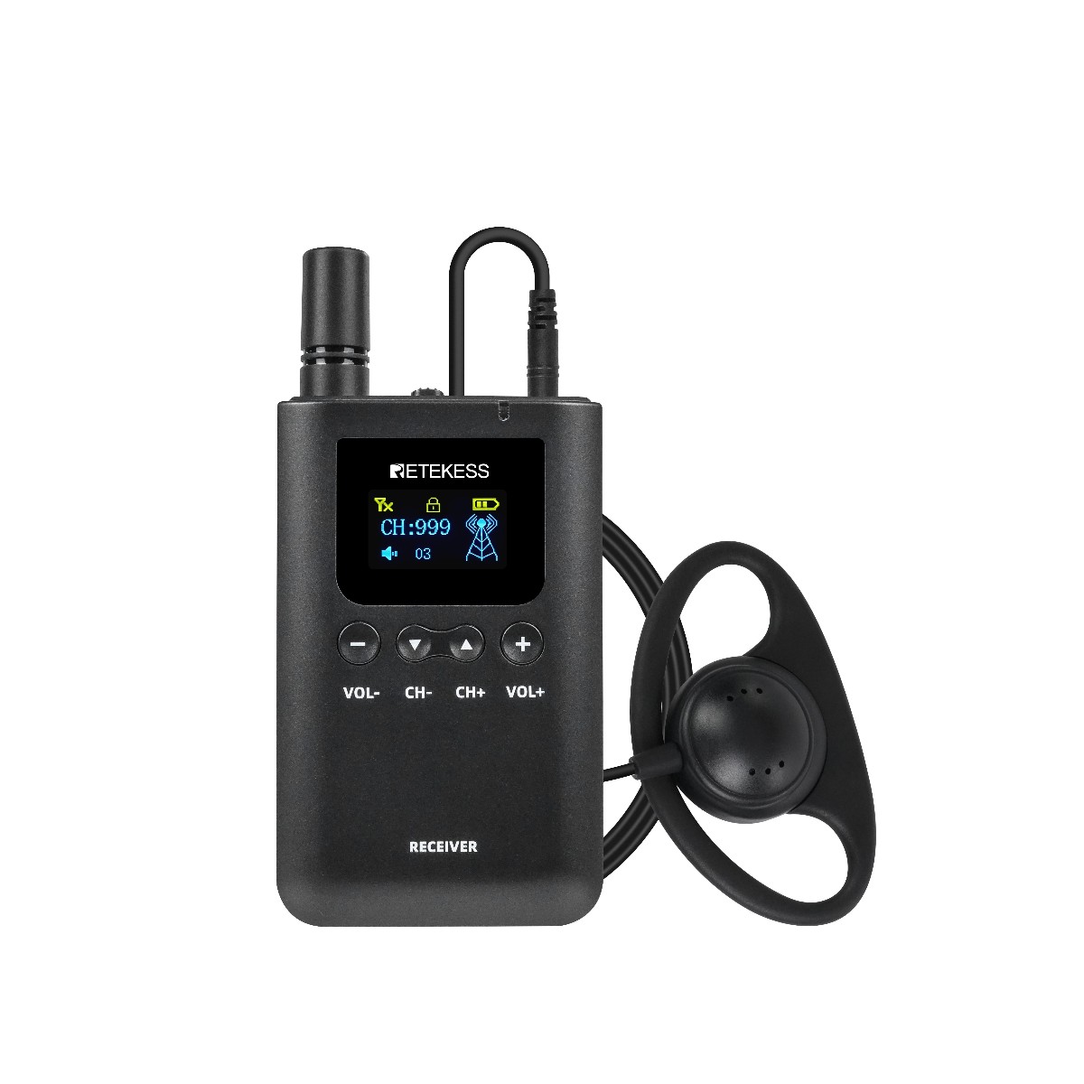 Retekess TT129 Ricevitore del Sistema di Comunicazione Wireless Full-duplex