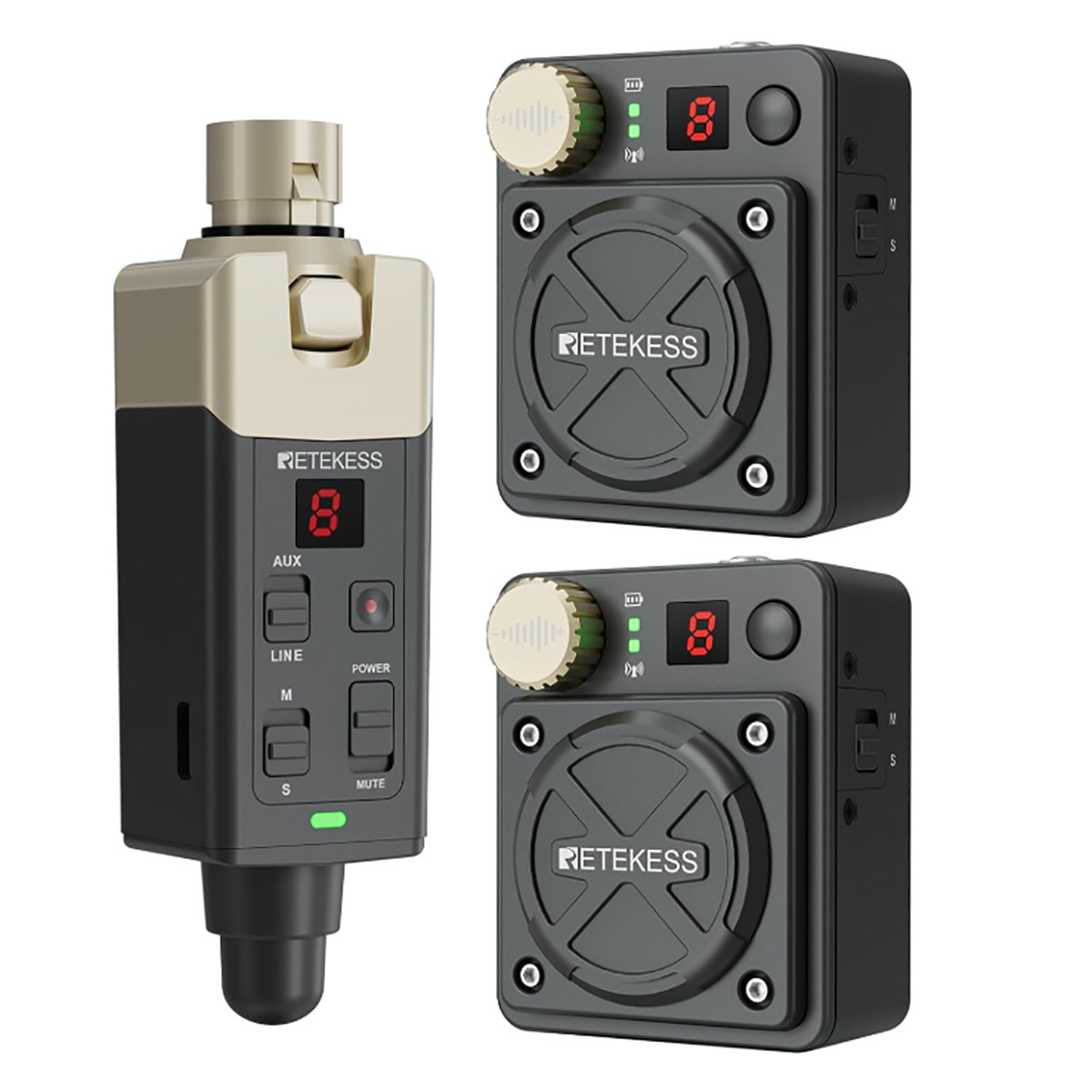 Retekess TA101 Supporta il Monitoraggio Wireless Stereo per Palco e Band