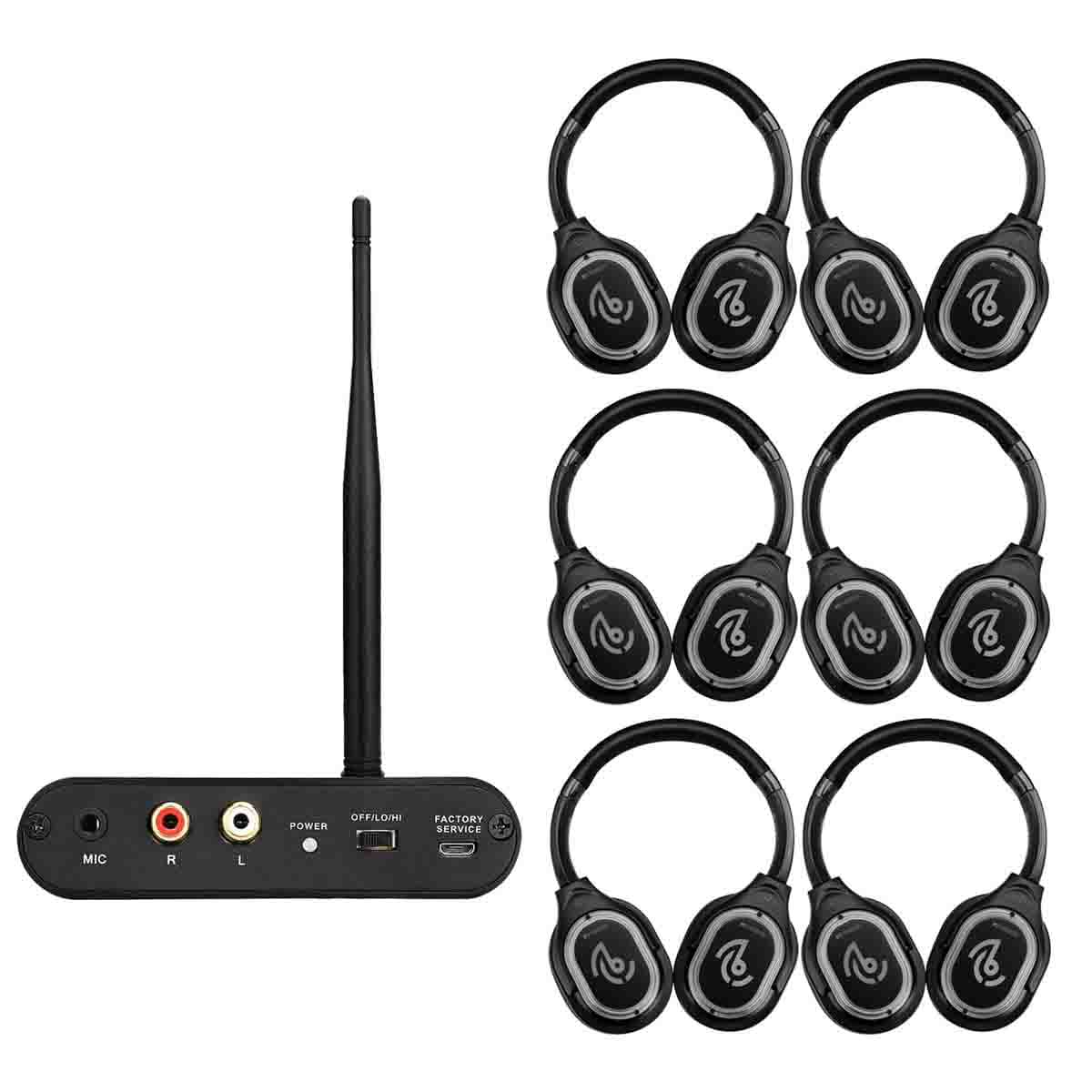 TA003 TA004 Sistema Silent Disco, Qualità Audio Hi-Fi Professionale, 3 Canali, Adatto per Meditazione, Feste, Corsi, Club, Bar e DJ