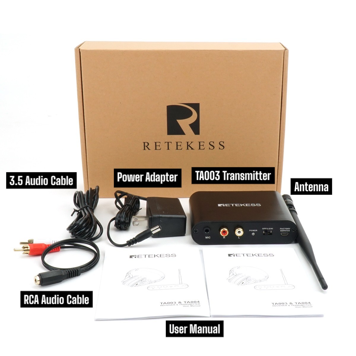 TA003 Trasmettitore Silent Disco, Compatibile con TA004