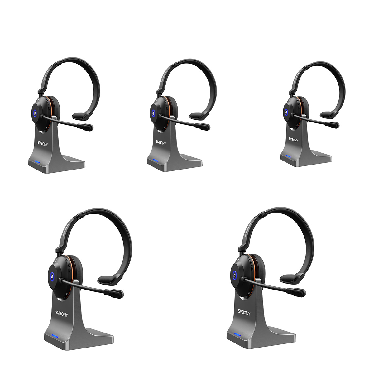 Le cuffie wireless SVN H1 con cancellazione del rumore, microfono e dongle USB sono adatte per le riunioni online