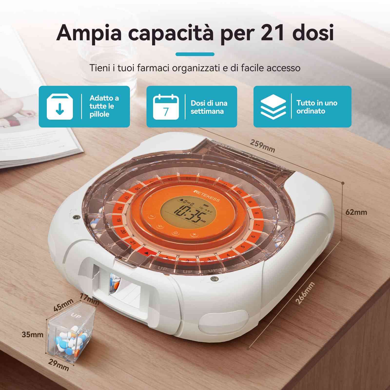 TH017 Portapillole Intelligente per Anziani