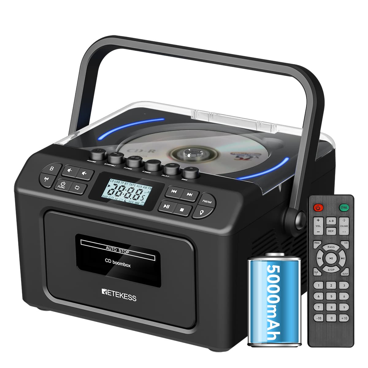 TR642 Boombox CD Quadrato Multifunzionale