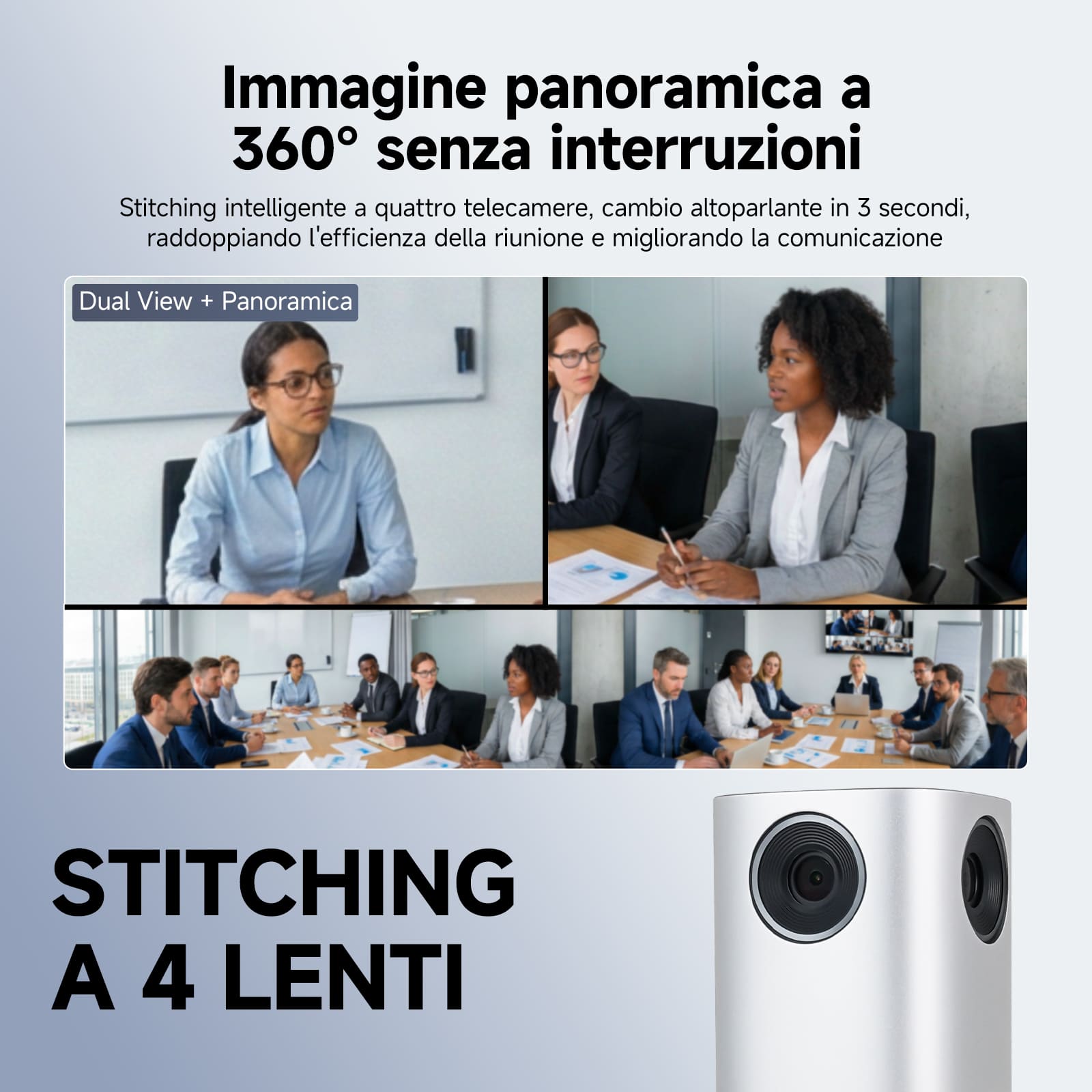SVN A1 Sistema di Telecamera per Conferenze Intelligente All-in-One per Sale Riunioni Piccole e Private