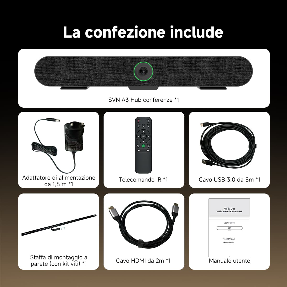 SVN A3 Sistema di Videoconferenza Online All-in-One per Sale Riunioni di Uffici di Medie Dimensioni