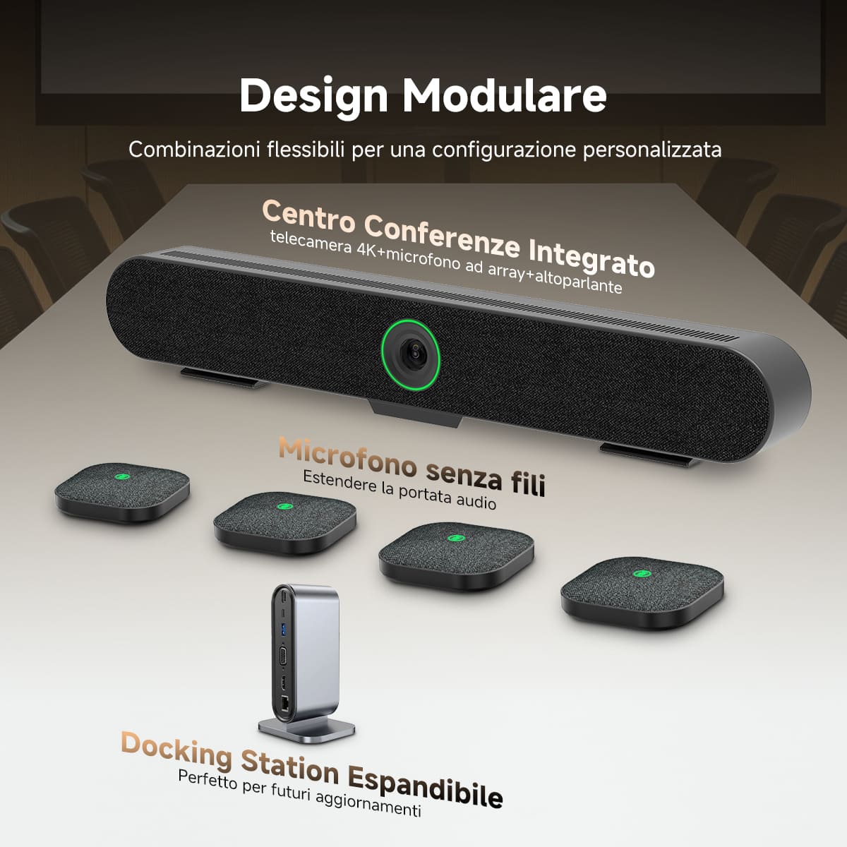 SVN A3 Sistema di Videoconferenza Online All-in-One per Sale Riunioni di Uffici di Medie Dimensioni