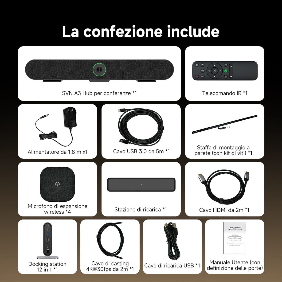 SVN A3 Sistema di Videoconferenza Online All-in-One per Sale Riunioni di Uffici di Medie Dimensioni