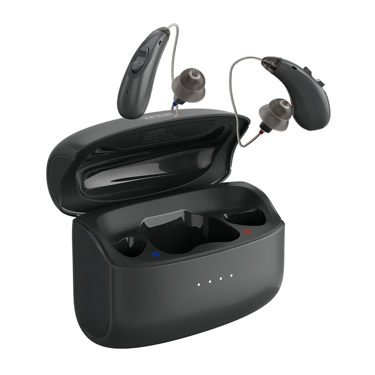 TE105 Apparecchio Acustico CIC IP68 Impermeabile con Bluetooth e Supporto App per Perdite Uditive da Moderate a Gravi
