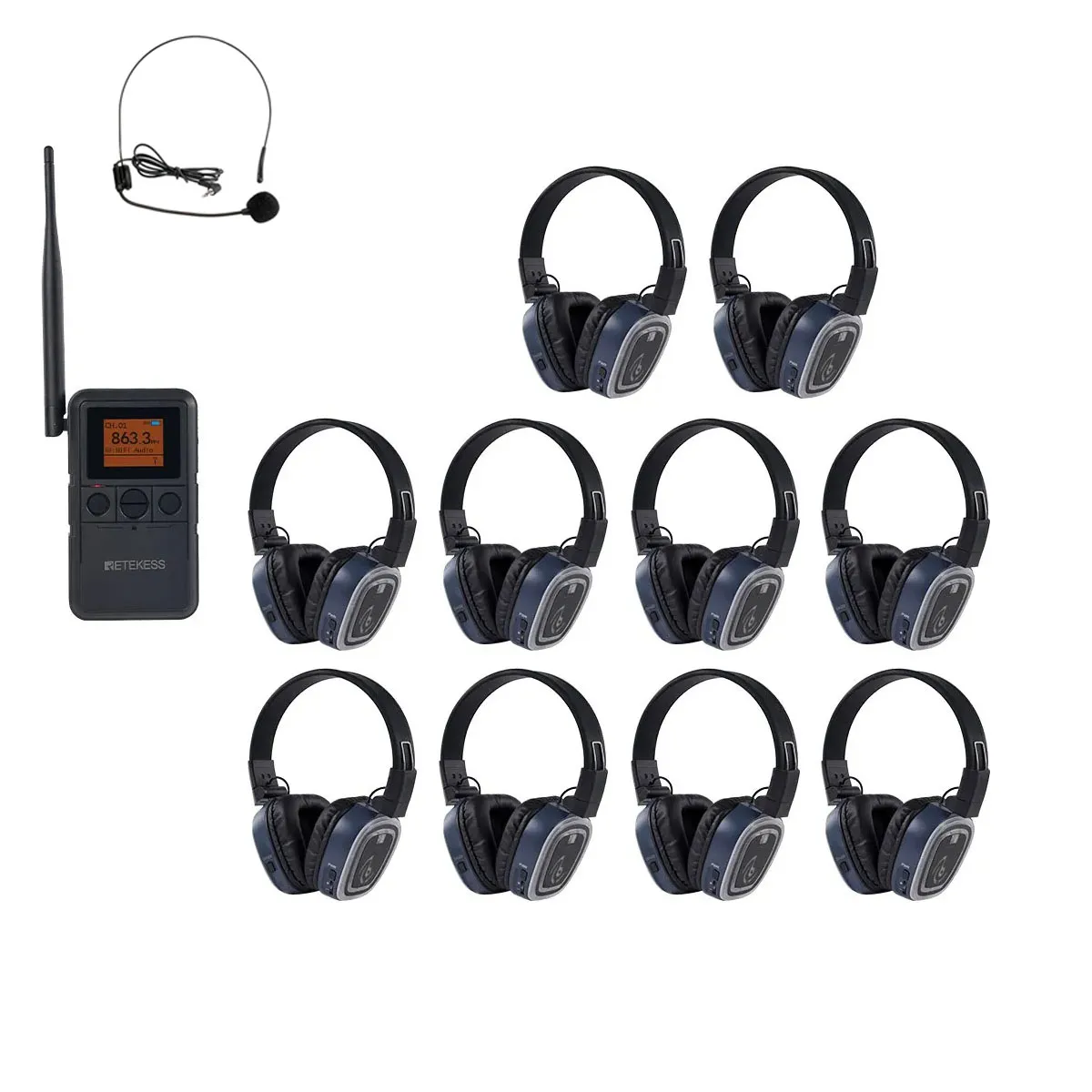 Yoga, Meditazione & Guarigione Sonora – Cuffie Silenziose Portatili TA003P TA004S, 3 Canali con Clip da Cintola & Portatile, Batteria Rimovibile, Bluetooth, Bass Boost