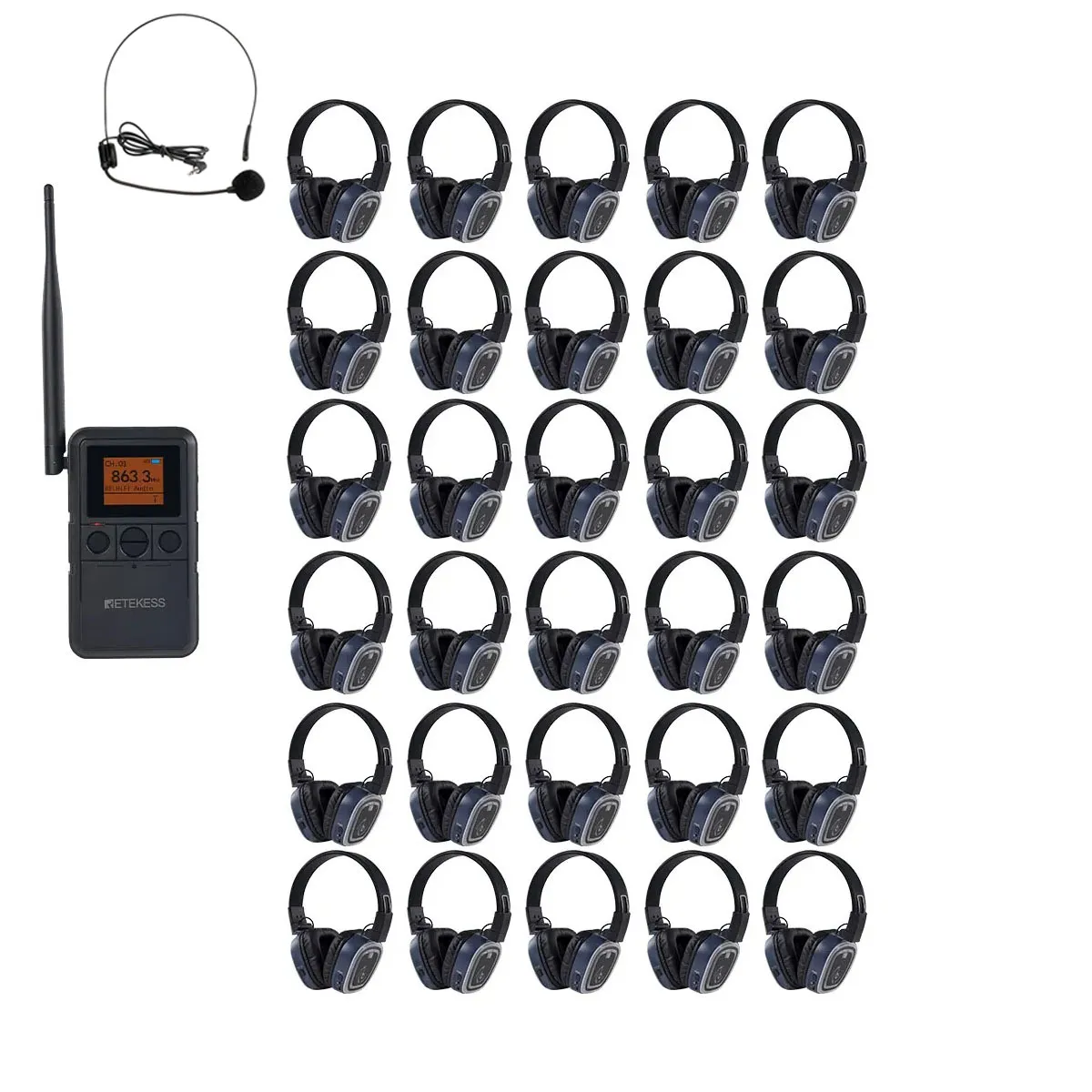 Yoga, Meditazione & Guarigione Sonora – Cuffie Silenziose Portatili TA003P TA004S, 3 Canali con Clip da Cintola & Portatile, Batteria Rimovibile, Bluetooth, Bass Boost