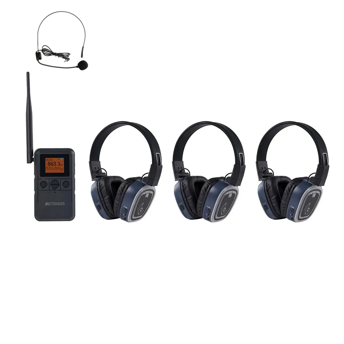 Yoga, Meditazione & Guarigione Sonora – Cuffie Silenziose Portatili TA003P TA004S, 3 Canali con Clip da Cintola & Portatile, Batteria Rimovibile, Bluetooth, Bass Boost