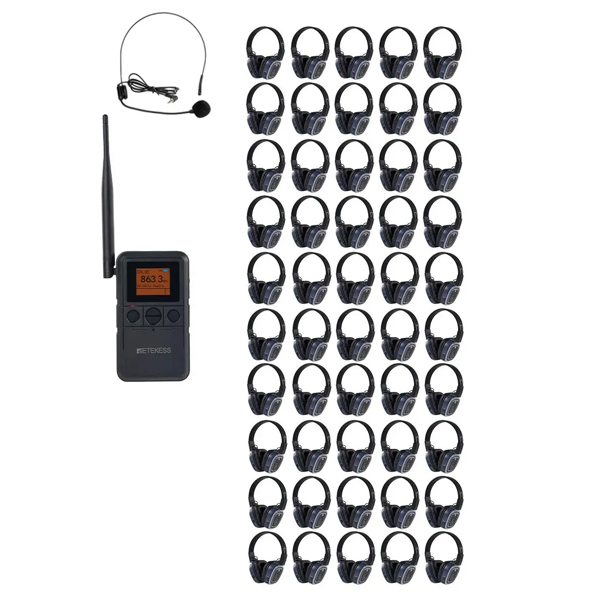 Yoga, Meditazione & Guarigione Sonora – Cuffie Silenziose Portatili TA003P TA004S, 3 Canali con Clip da Cintola & Portatile, Batteria Rimovibile, Bluetooth, Bass Boost