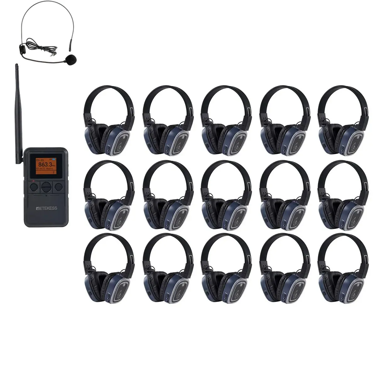 Yoga, Meditazione & Guarigione Sonora – Cuffie Silenziose Portatili TA003P TA004S, 3 Canali con Clip da Cintola & Portatile, Batteria Rimovibile, Bluetooth, Bass Boost