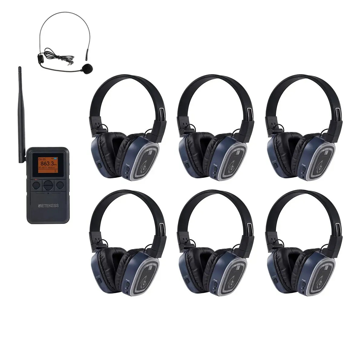 Yoga, Meditazione & Guarigione Sonora – Cuffie Silenziose Portatili TA003P TA004S, 3 Canali con Clip da Cintola & Portatile, Batteria Rimovibile, Bluetooth, Bass Boost