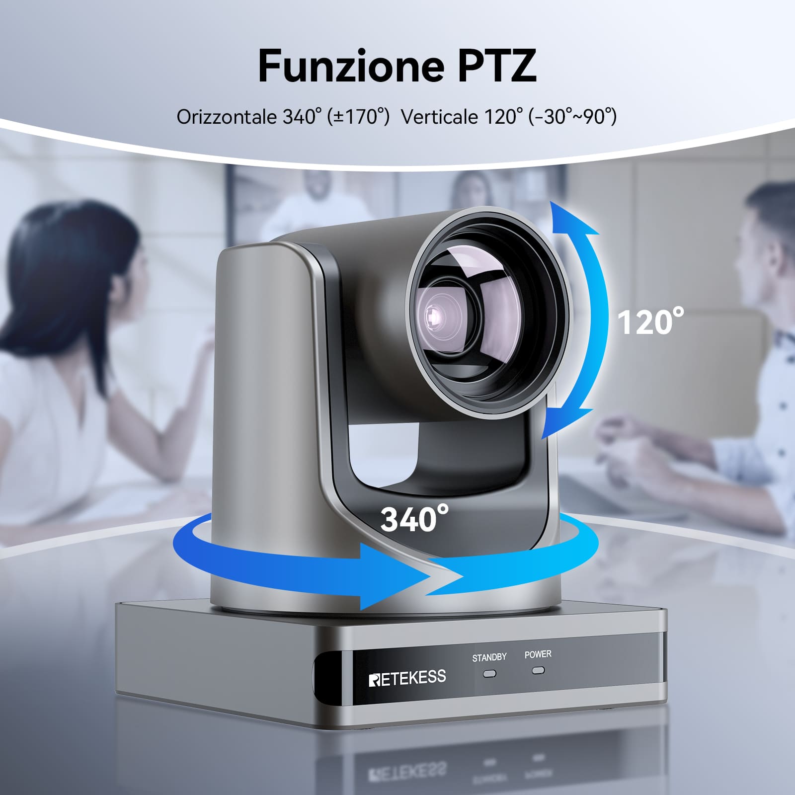 Retekess TC202 Telecamera ad Alta Definizione Multi-compatibile per Incontri Religiosi