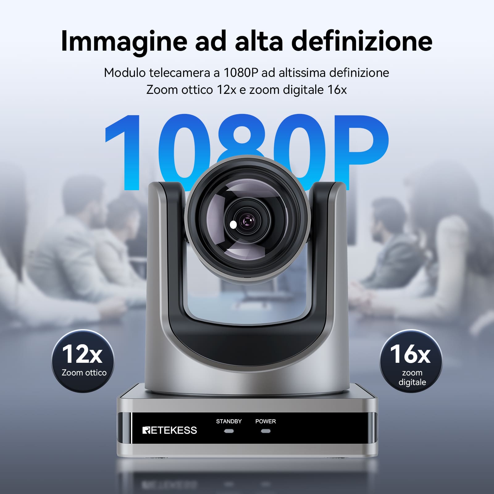 Retekess TC202 Telecamera ad Alta Definizione Multi-compatibile per Incontri Religiosi