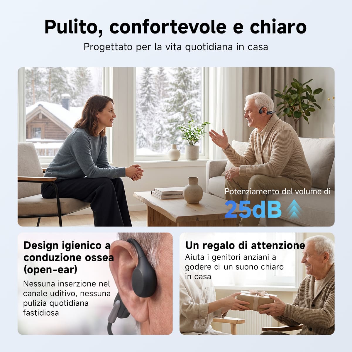 TT042 Amplificatore Acustico a Conduzione Ossea per Persone con Perdita Dell'udito