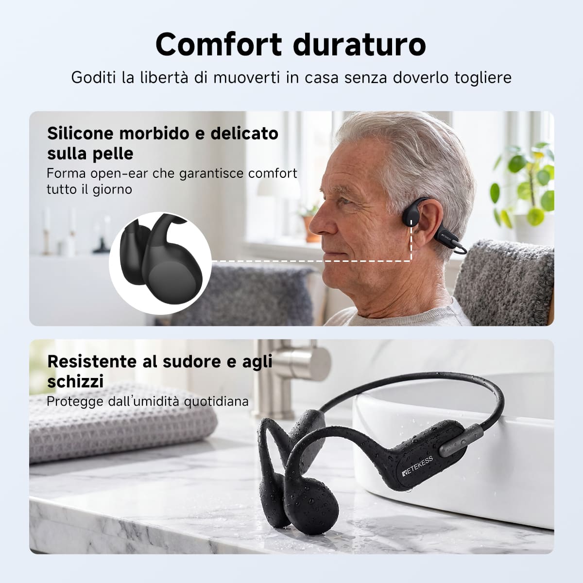 TT042 Amplificatore Acustico a Conduzione Ossea per Persone con Perdita Dell'udito