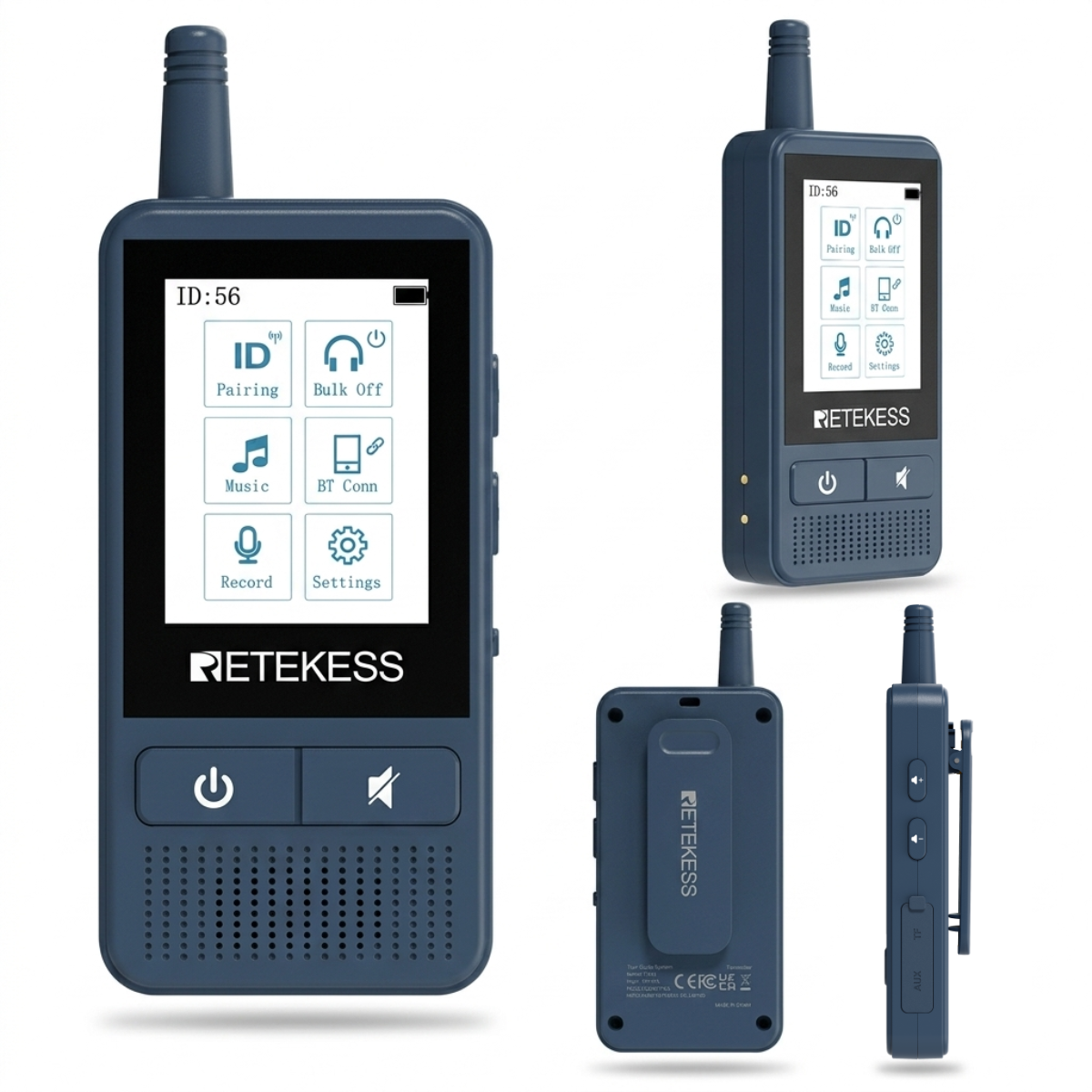 TT133 Sistema guida turistica smart con touchscreen per gruppi, doppio display batteria, ricarica rapida, registrazione e riproduzione, streaming Bluetooth, ingresso AUX, audio chiaro per tour cittadini, visite ed eventi internazionali
