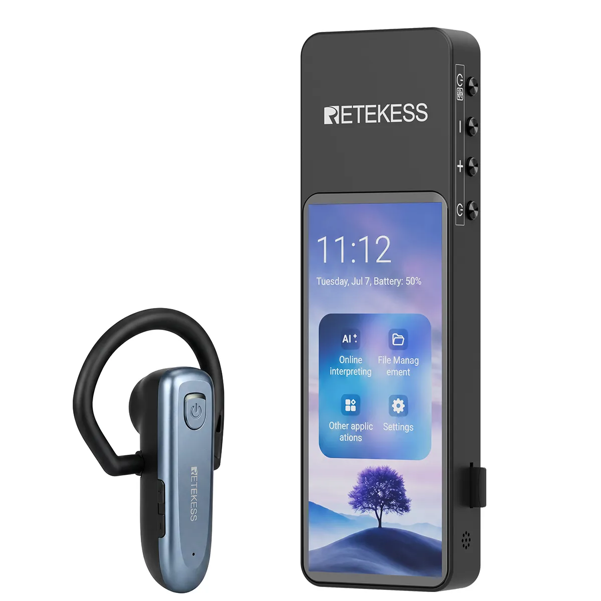 TT136 Dispositivo Di Traduzione Audio Multilingue Per Gruppi, Interpretazione IA In Tempo Reale In 120 Lingue, Sistema Di Traduzione Per Tour E Conferenze One-To-Many, Doppio Canale Di Trasmissione, Lunga Portata 2.4G