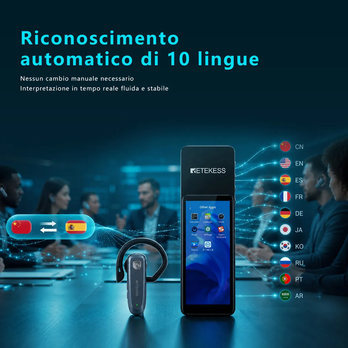 TT136 sistema di guida turistica con traduzione AI, dispositivo wireless di comunicazione in tempo reale per delegazioni VIP, tour operator e agenzie di viaggio, Disponibile a settembre