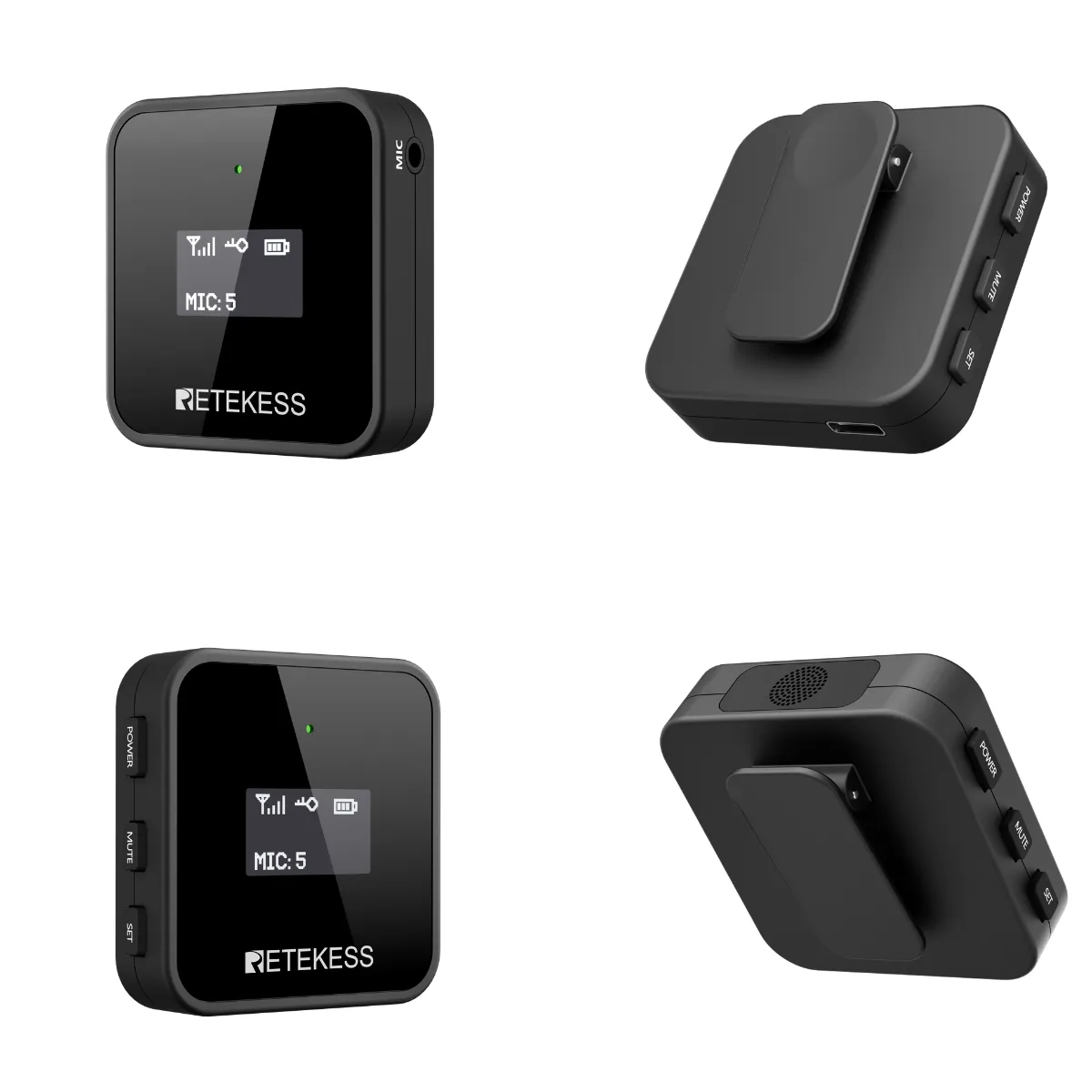 Retekess TT135 sistema guida turistica wireless con clip e supporto alla traduzione Bluetooth