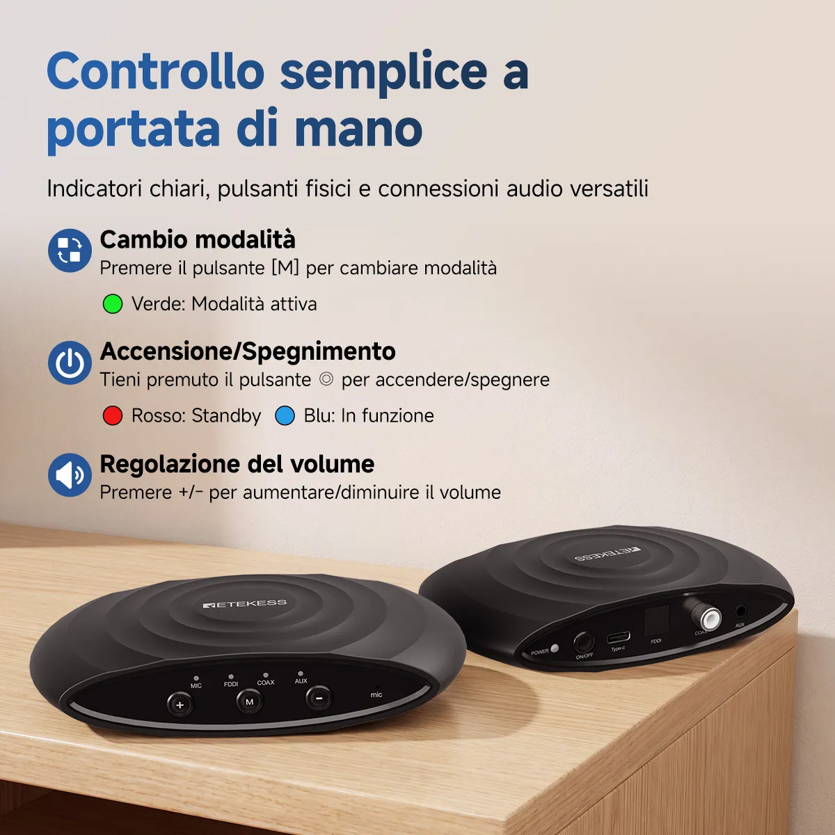 TE102 Apparecchio Acustico RIC Bluetooth con Custodia di Ricarica e Disinfezione UV-C e Trasmettitore TV