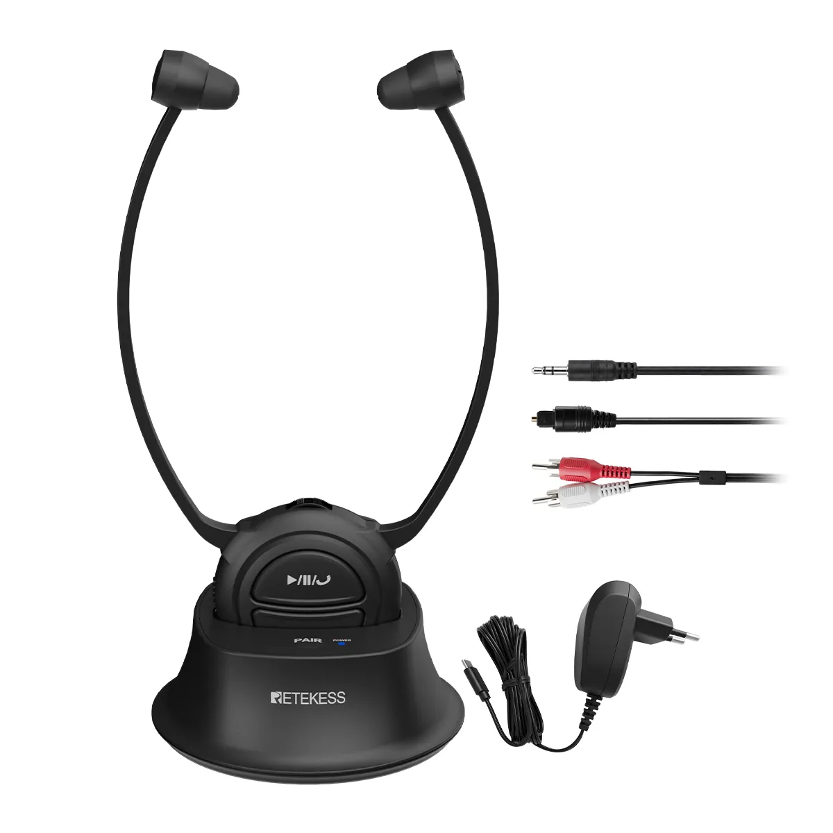 TA008S Cuffie TV Bluetooth Con Funzione Di Ascolto Assistito Per Anziani, Ascolto TV Wireless Con Modalità Udito One-Touch Per La Casa