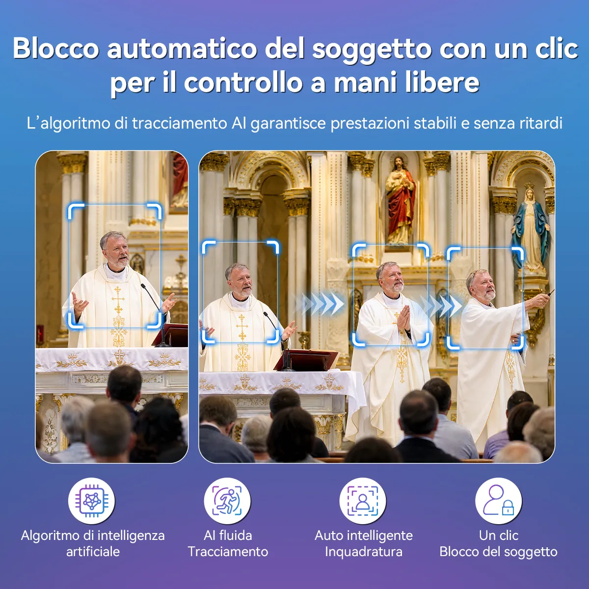 SVN A4 Telecamera PTZ 4K con Supporto per Video Verticali, Streaming Live e Matrimoni