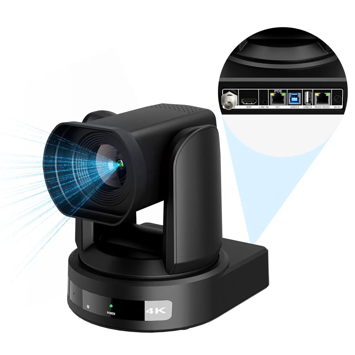 SVN A4 Telecamera PTZ 4K con Supporto per Video Verticali, Streaming Live e Matrimoni