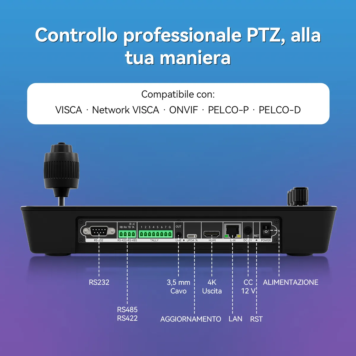 SVN A4 Telecamera PTZ 4K con Supporto per Video Verticali, Streaming Live e Matrimoni