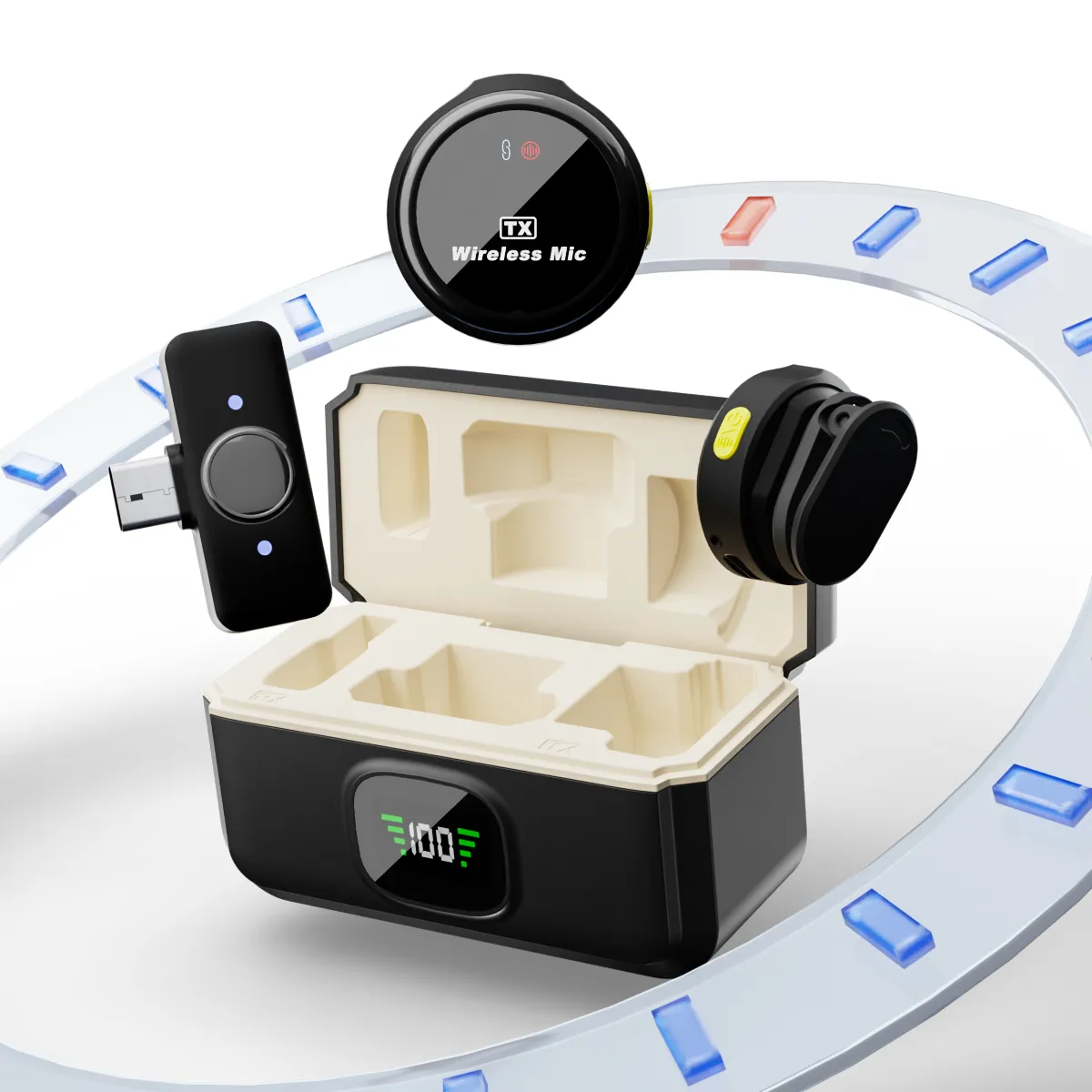 Microfono wireless Retekess per TT136, ripresa vocale precisa, riduzione del rumore e uso a mani libere